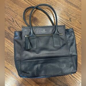 Kate Spade Black Leather Tote Bag